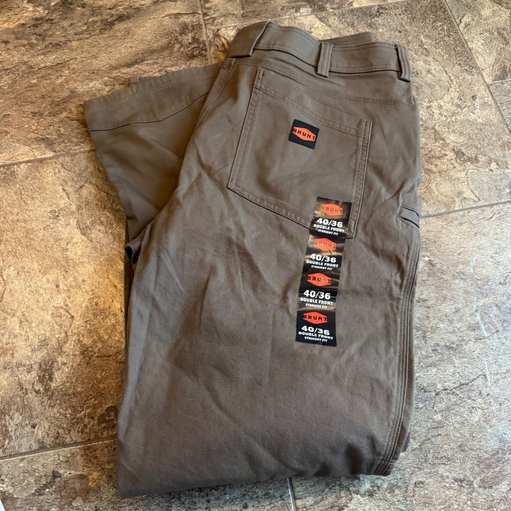 Workwear Construction 40x36 Brunt‎ The Martin Pant Double Front Straight Brown